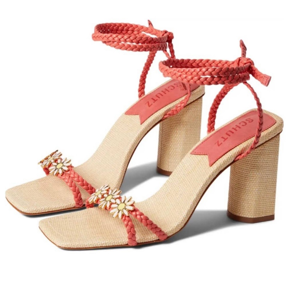 NWT Schutz Coral Hina Ankle Tie Sandals